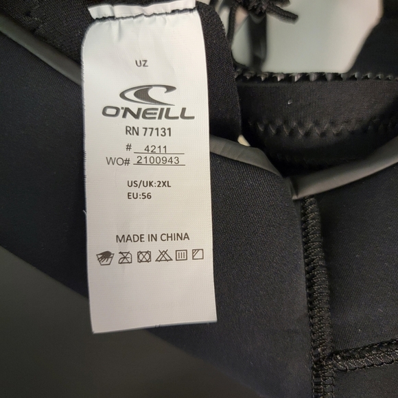 O'Neill Men's Epic 3/2mm Back Zip Full Wetsuit Size 2XL - Picture 5 of 6